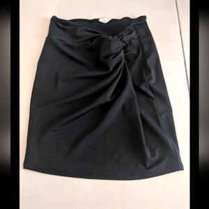 Women's Fashion Businesscasual Black Pull Up Skirt Retro Vintage Dark Academia